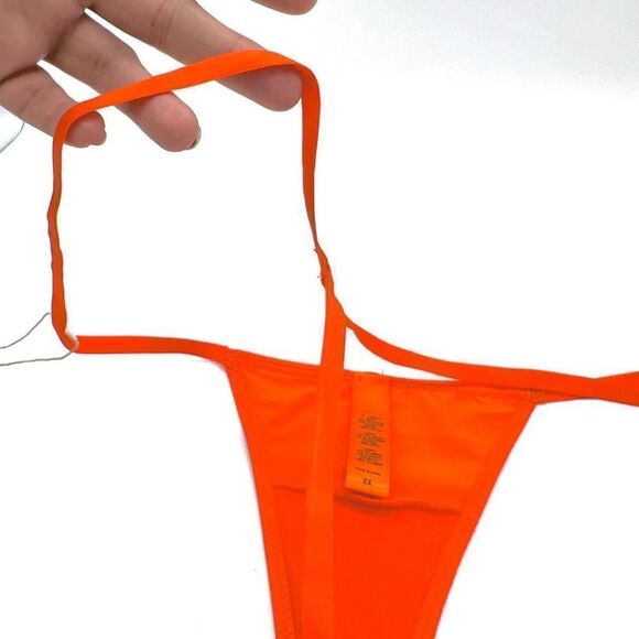 SKIMS Fits Everybody Micro Thong in Rare Color Fire Size 2X - Picture 11 of 12